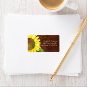 Land Sunflower Brown Weddenschap Etiket (Insitu)