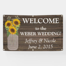 Land Sunflower Custom Wedding Banner