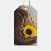 Land Sunflower en Lace Western Quinceañera Cadeaulabel (Voorkant)