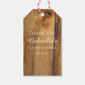 Land Sunflower en Lace Western Quinceañera Cadeaulabel (Achterkant)