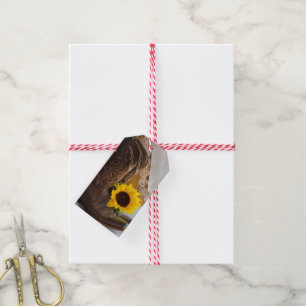 Land Sunflower en Lace Western Quinceañera Cadeaulabel