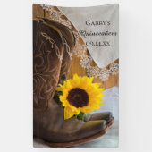 Land Sunflower en Lace Western Quinceañera Spandoek (Verticaal)