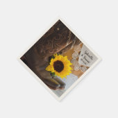 Land Sunflower en Lace Western Wedding Servet (Hoek)