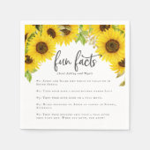 Land Sunflower Fun Facts Wedding Napkins Servet (Voorkant)