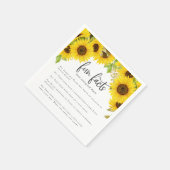 Land Sunflower Fun Facts Wedding Napkins Servet (Hoek)