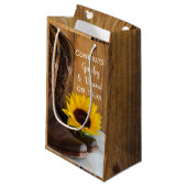 Land Sunflower Gefeliciteerd Western bruiloft Klein Cadeauzakje (Voorkant Gekanteld)