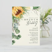 Land Sunflower Light Yellow Brunch en Bubble Kaart (Staand voorkant)