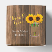 Land Sunflower Mason Jar - Dank u wel Bedankdoosjes (Bovenkant)