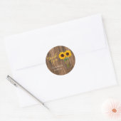 Land Sunflower Mason Jar - Dank u wel Ronde Sticker (Envelop)