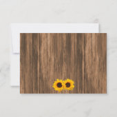 Land Sunflower Mason Jar Save the Date (Achterkant)