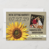 Land Sunflower Save the Date (Voorkant)