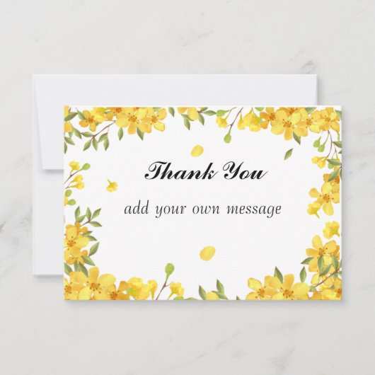 Land Sunflower Spring Bedankkaart (Voorkant)