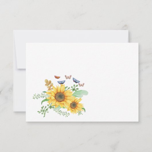 Land Sunflower Spring Bedankkaart (Achterkant)