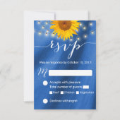 Land Sunflower & String Lights Wedding RSVP (Voorkant)