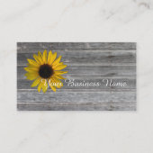 Land Sunflower Weathered Wooden Wall Visitekaartje (Voorkant)