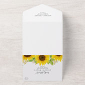 Land Sunflower Weddenschap in één uitnodiging (Buitenkant)