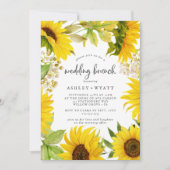 Land Sunflower Wedding Brunch Uitnodiging (Voorkant)