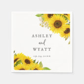 Land Sunflower Wedding Napkins Servet (Voorkant)