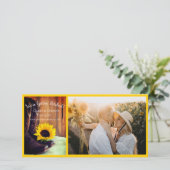 Land Sunflower Western Barn Wedding Save The Date (Staand voorkant)
