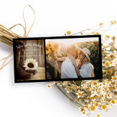 Land Sunflower Western Barn Wedding Sepia Save The Date