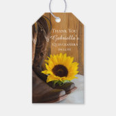 Land Sunflower Western Quinceañera Dank u wel Cadeaulabel (Voorkant)