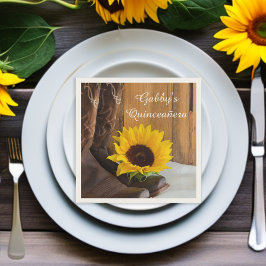Land Sunflower Western Quinceañera Servet