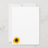 Land Sunflower White Wedding Invitation Kaart (Achterkant)