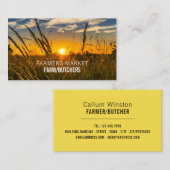 Land Sunset, Farmer & Butcher Visitekaartje (Voorkant / Achterkant)