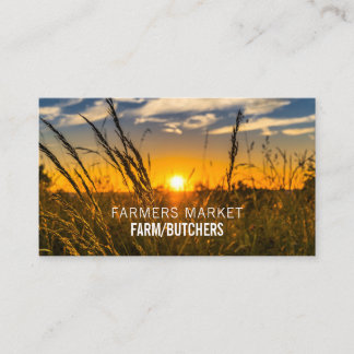 Land Sunset, Farmer & Butcher Visitekaartje