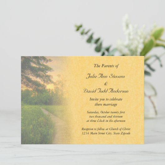 Land Sunset Weddenschap Kaart (Staand voorkant)