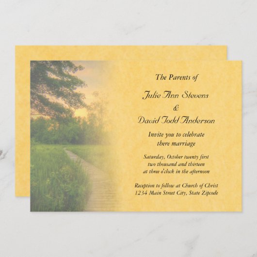 Land Sunset Weddenschap Kaart (Voorkant / Achterkant)