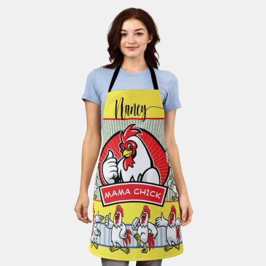 Land Sunshine Chicken Rooster Apron Schort (Gedragen)
