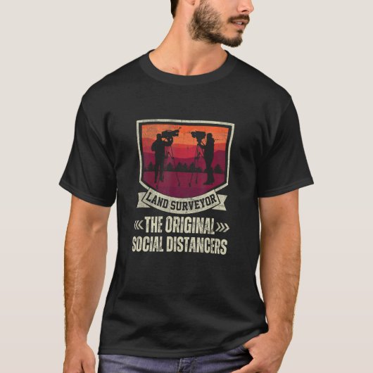 Land Surveyor Examiner Cartographer T-shirt (Voorkant)