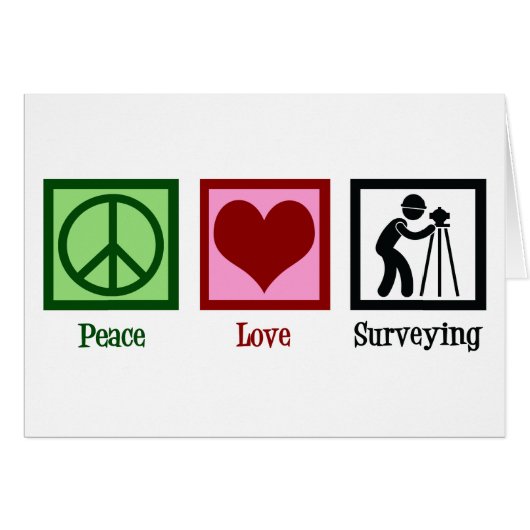 Land Surveyor Peace Love Survey Company Card (Voorkant Horizontaal)