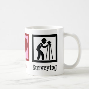 Land Surveyor Peace Love Survey Company Koffiemok