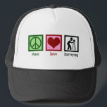 Land Surveyor Peace Love Survey Company Trucker Pet<br><div class="desc">Peace Love Surveying. Een schattig geschenk van de landmeter met een vredes-,  hart- en landarbeiders.</div>