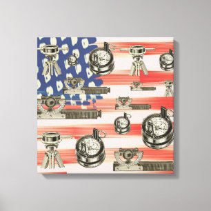 Land Surveyor Surveyor  tools Compass Ca Canvas Afdruk