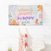 Land Sweet Sugar Plum Fairy Gingerbrood Birthday Spandoek (Insitu)
