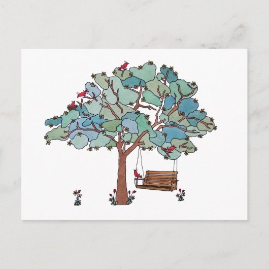 Land Swing Verplaatsend Nieuw Adres Aankondigingskaart (Voorkant)