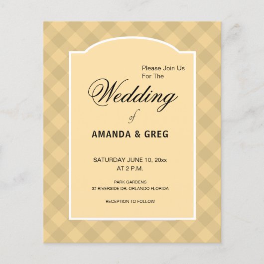 Land Tafelkleed stijl bruiloft uitnodiging (Voorkant)