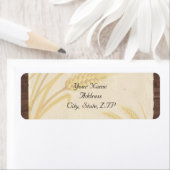 Land tarwegras op perkament etiket (Insitu)