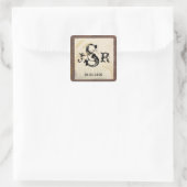 Land Tarwegras Perkament Monogram Sticker (Tas)