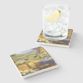 Land Terrace Stenen Onderzetter (Zijkant)