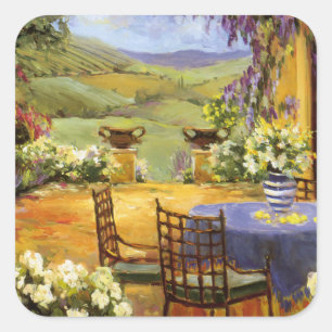 Land Terrace Vierkante Sticker