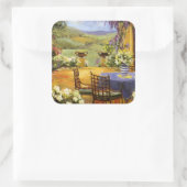 Land Terrace Vierkante Sticker (Tas)