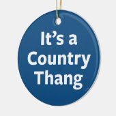 Land Thang Keramisch Ornament (Links)