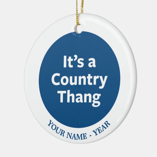 Land Thang Keramisch Ornament (Links)