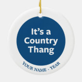 Land Thang Keramisch Ornament (Achterkant)