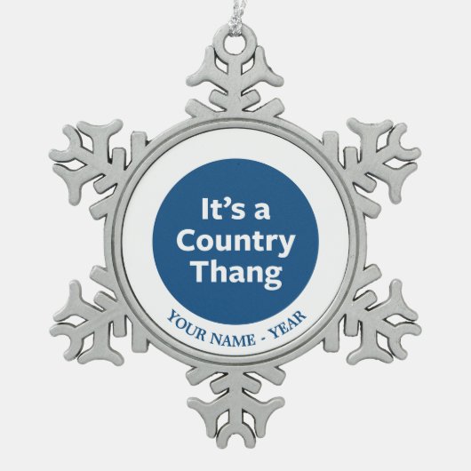 Land Thang Tin Sneeuwvlok Ornament (Voorkant)