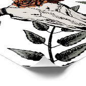 Land Thanksgiving Partij Herfst Oogst Bull Skull Perfect Poster (Hoek)